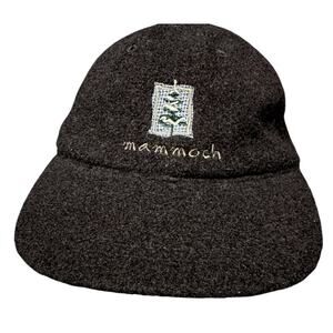 Vintage 90s Mammoth Mountain Snowy Tree Embroidered Fuzzy Strapback Hat Cap
